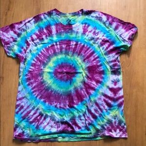 Purple target dyed tee